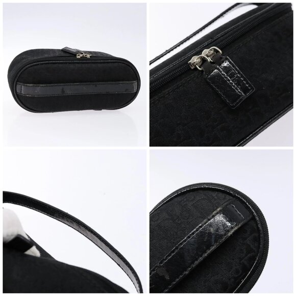 Christian Dior Trotter Canvas Vanity Pouch Black Silver Auth yk19248 - Picture 16 of 16